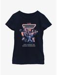 Marvel Guardians of the Galaxy Vol. 3 It's Good To Have Friends Poster Youth Girls T-Shirt, NAVY, hi-res