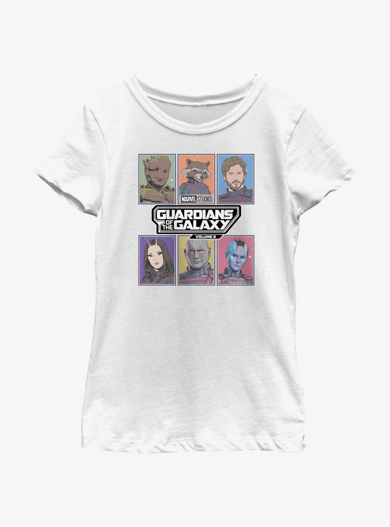Marvel Guardians of the Galaxy Vol. 3 Galactic Bunch Youth Girls T-Shirt, WHITE, hi-res