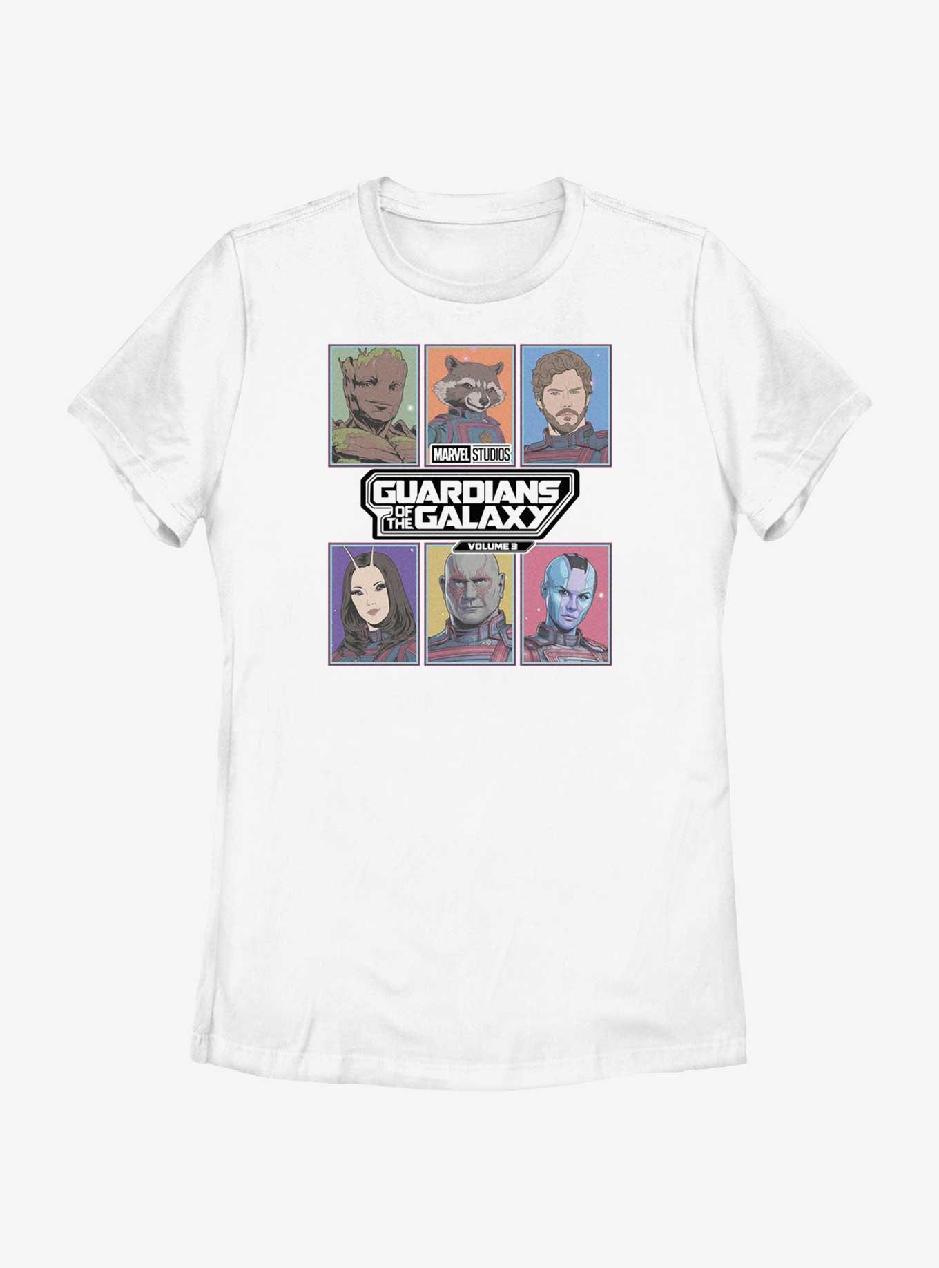 Marvel Guardians of the Galaxy Vol. 3 Galactic Bunch Womens T-Shirt, WHITE, hi-res