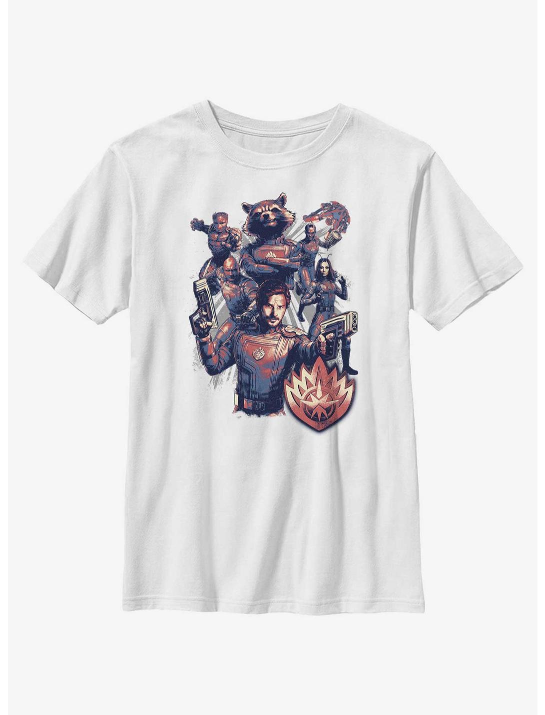 Marvel Guardians of the Galaxy Vol. 3 Armed & Ready To Fight Youth T-Shirt, WHITE, hi-res