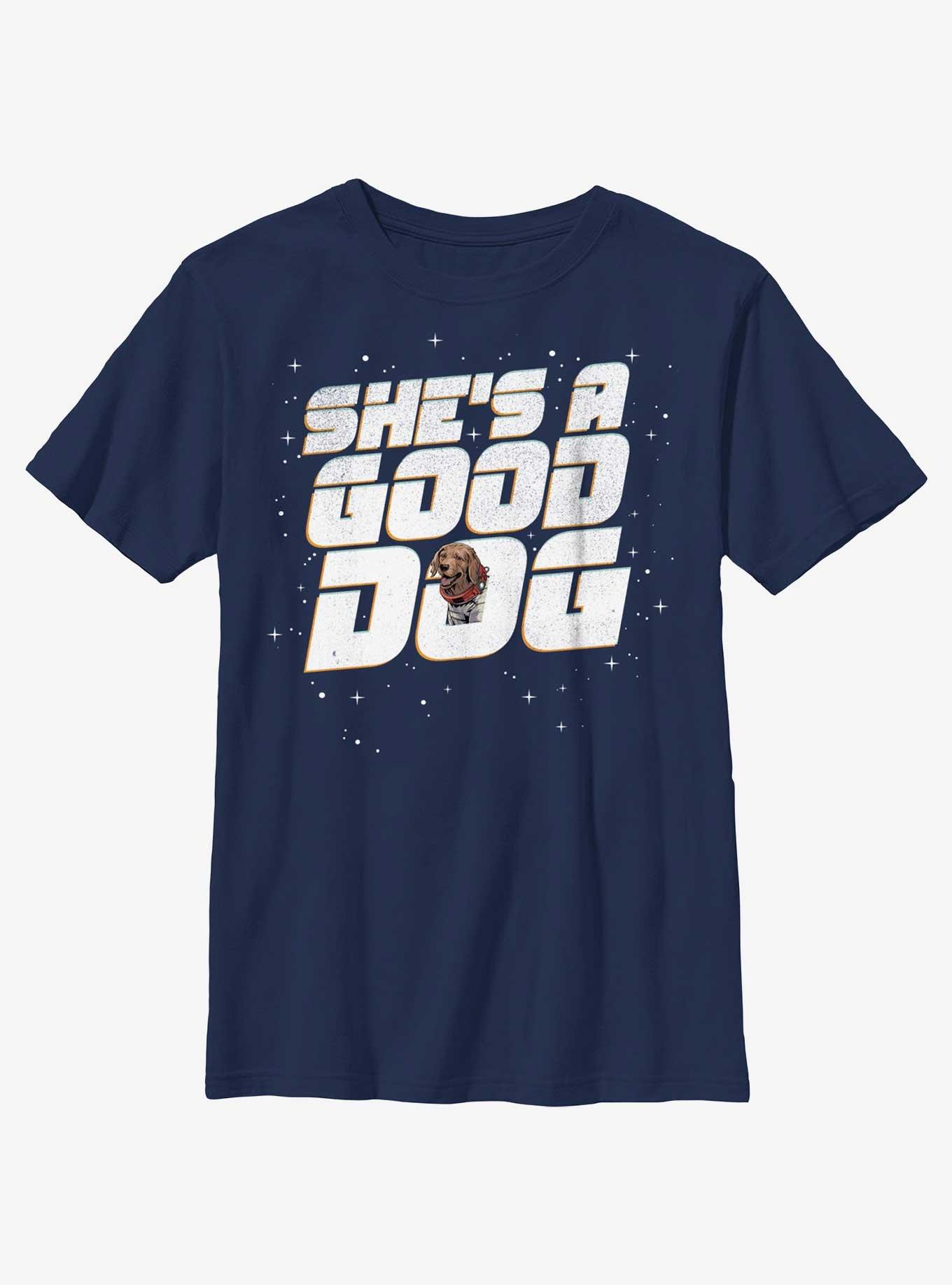 Marvel Guardians of the Galaxy Vol. 3 Spacedog Cosmo She's A Good Dog Youth T-Shirt, , hi-res
