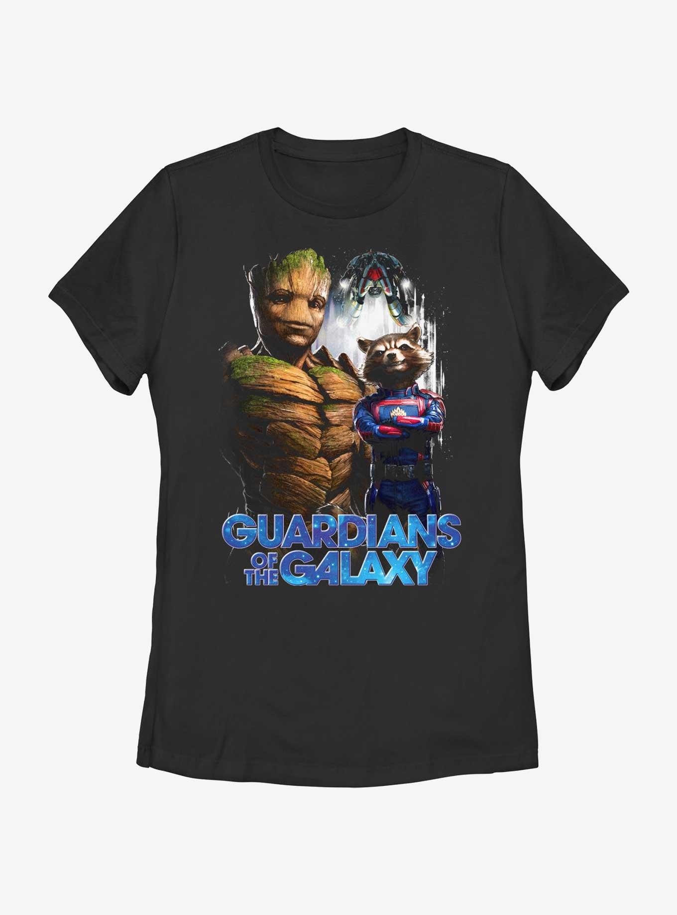 Marvel Guardians of the Galaxy Vol. 3 Duo Team Groot and Rocket Womens T-Shirt, , hi-res