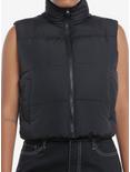 Black Puffer Vest, BLACK, hi-res