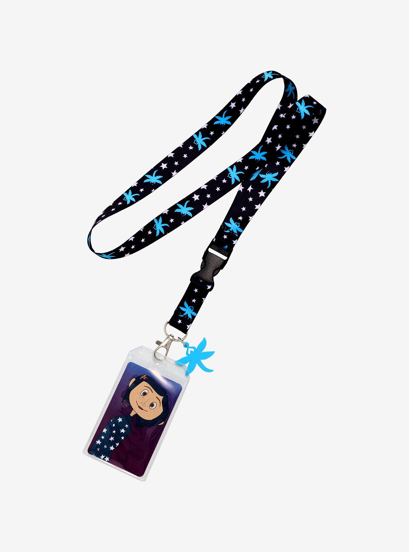 Coraline Dragonflies Allover Print Lanyard - BoxLunch Exclusive, , hi-res