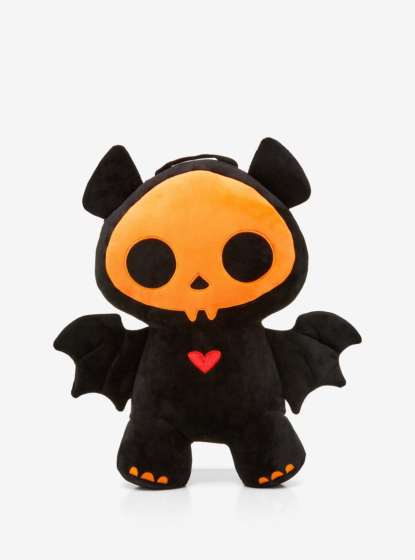 Skelanimals Orange & Black Diego Plush Backpack