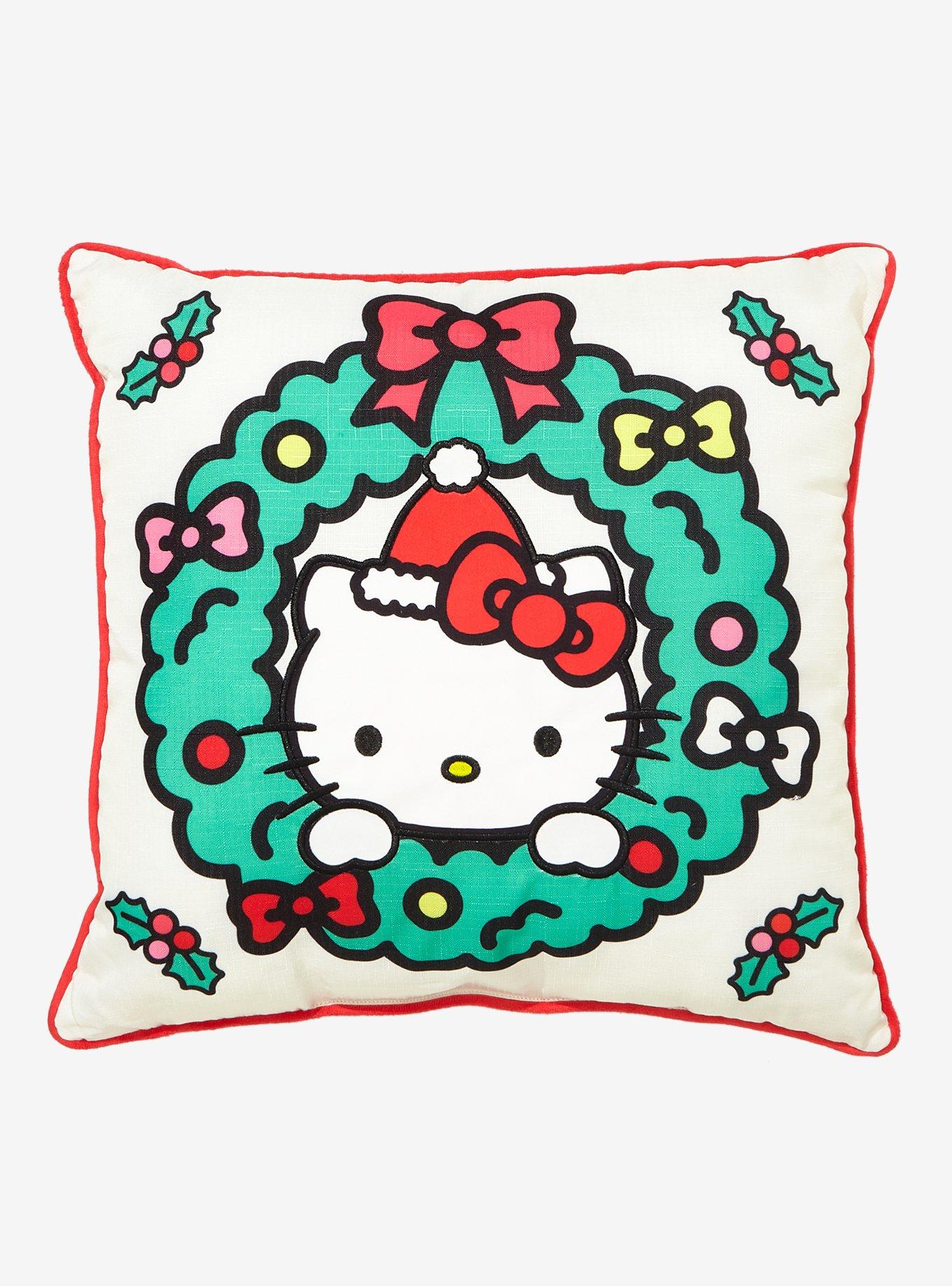 Hello Kitty Holiday Wreath Pillow