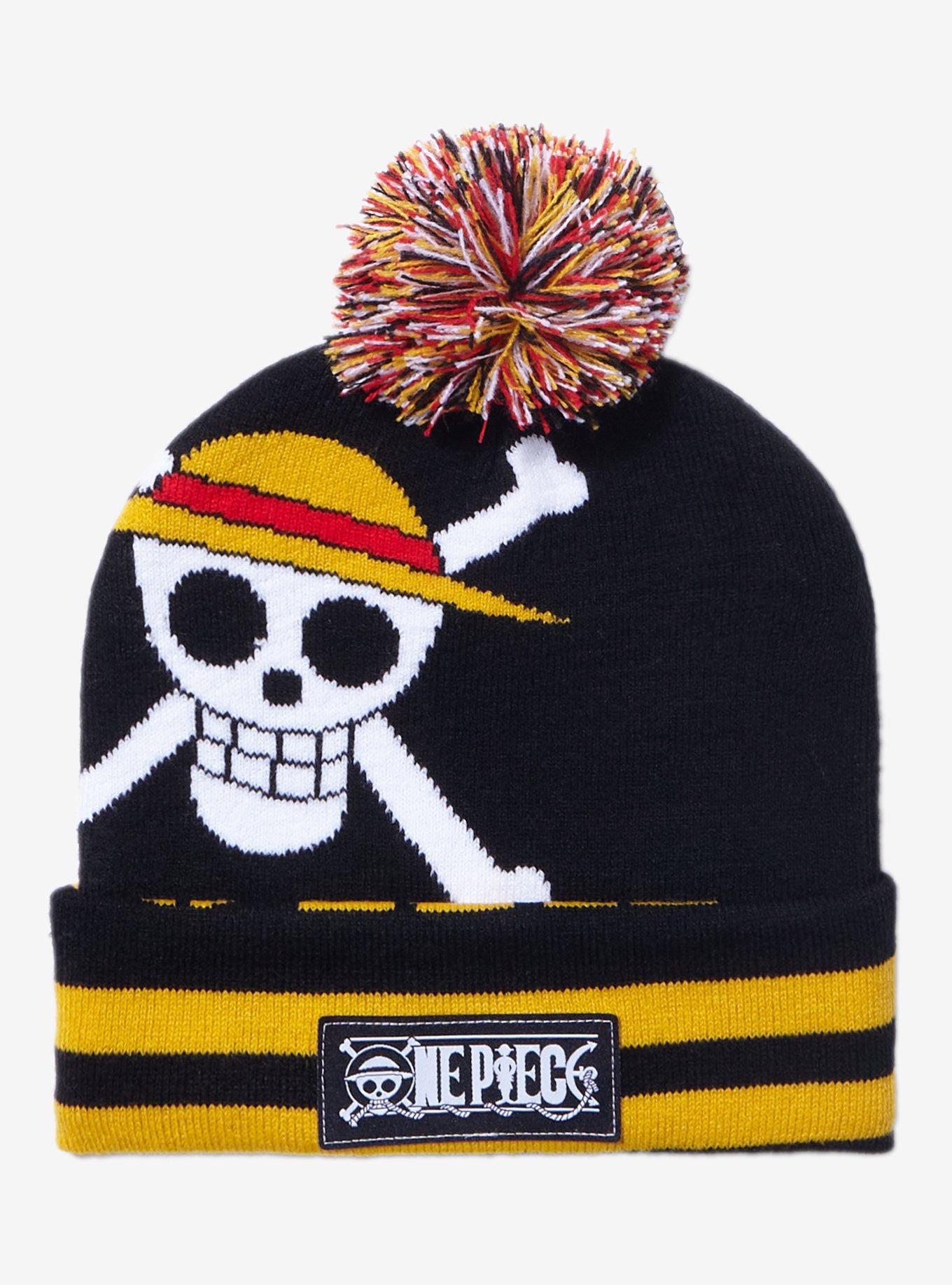 One Piece Jolly Roger Logo Pom Beanie, , hi-res