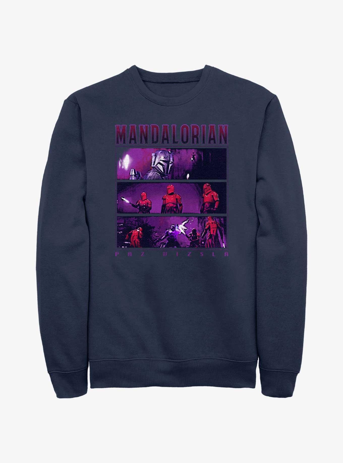 Star Wars The Mandalorian Paz Vizsla's Sacrifice Sweatshirt, NAVY, hi-res