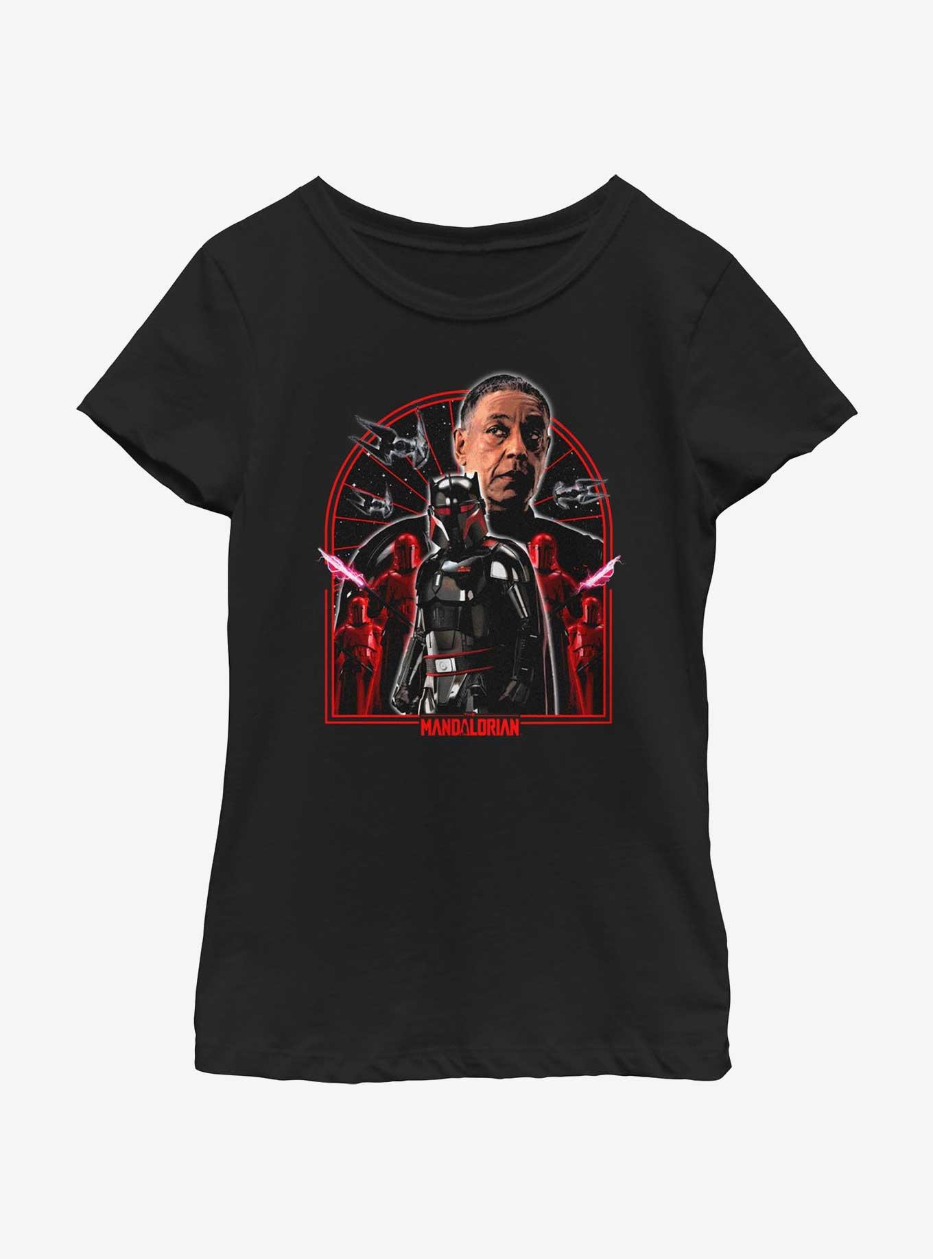 Star Wars The Mandalorian Moff Gideon Dark Trooper Youth Girls T-Shirt, BLACK, hi-res