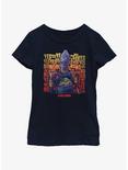 Star Wars The Mandalorian Grogu & IG-12 Yes No Youth Girls T-Shirt BoxLunch Web Exclusive, NAVY, hi-res