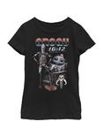 Star Wars The Mandalorian Grogu & IG-12 Youth Girls T-Shirt, BLACK, hi-res