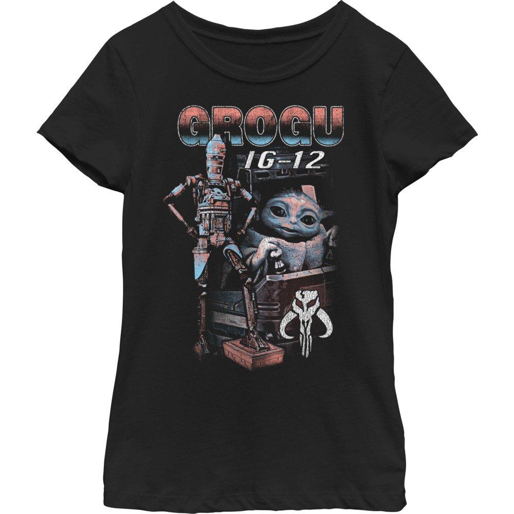 Star Wars The Mandalorian Grogu & IG-12 Youth Girls T-Shirt, , hi-res