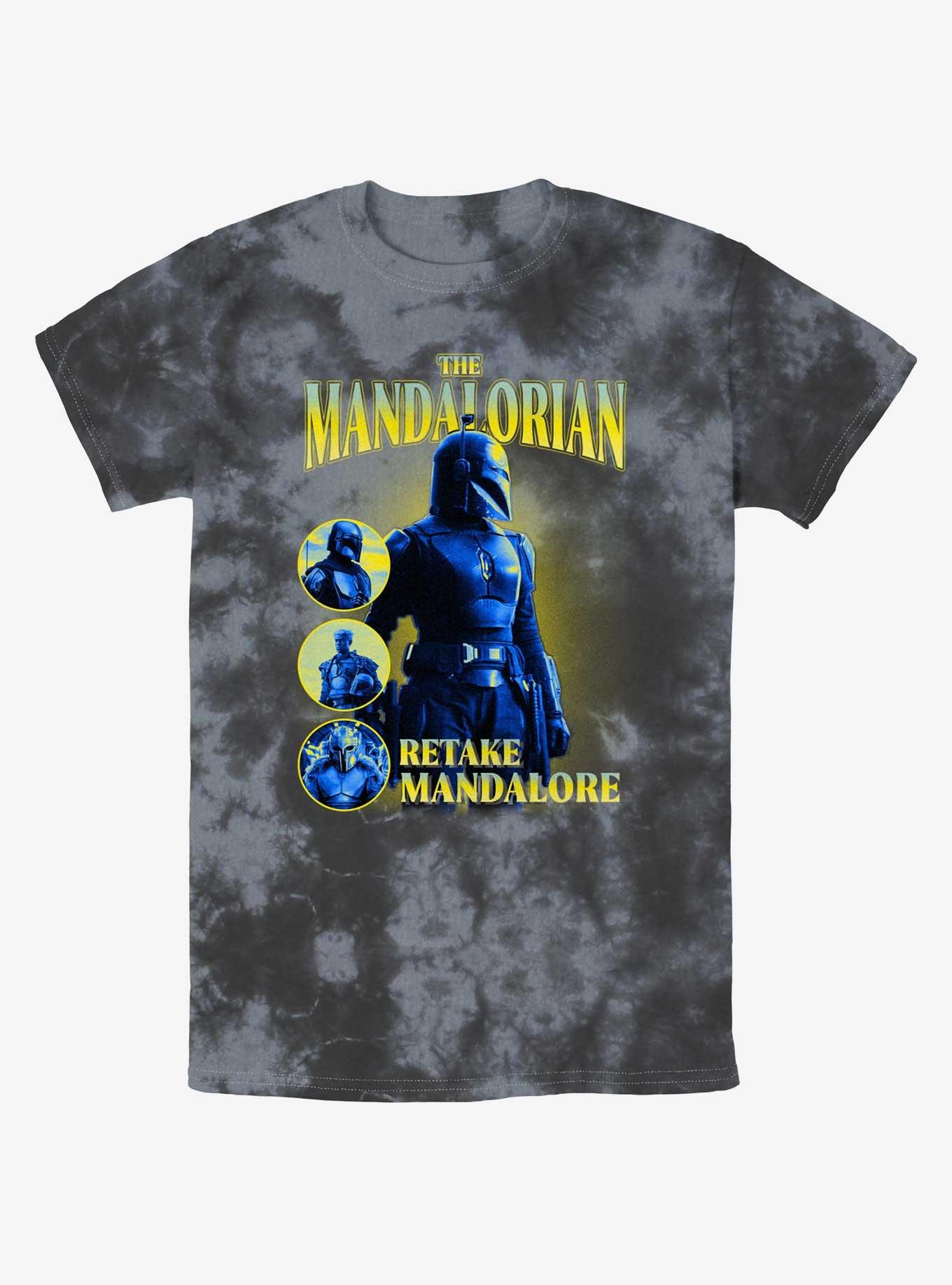 Star Wars The Mandalorian Retake Mandalore Tie-Dye T-Shirt, BLKCHAR, hi-res