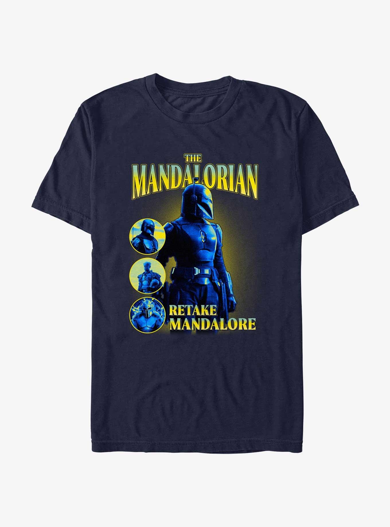 Star Wars The Mandalorian Retake Mandalore T-Shirt, NAVY, hi-res