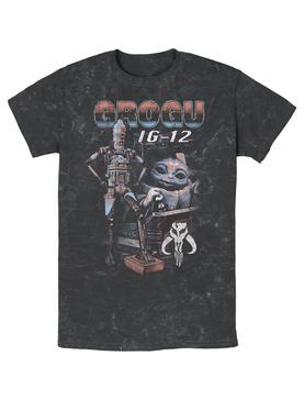 Star Wars The Mandalorian Grogu & IG-12 Mineral Wash T-Shirt, , hi-res