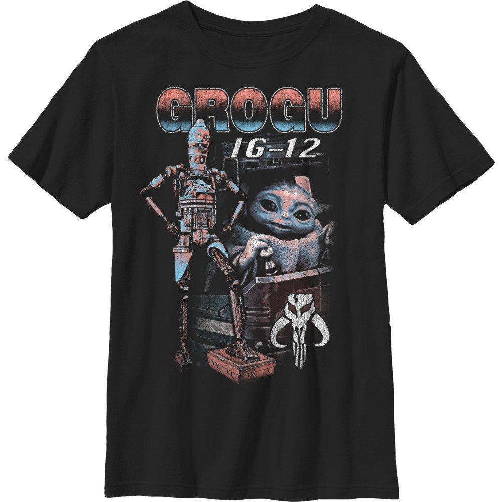 Star Wars The Mandalorian Grogu & IG-12 Youth T-Shirt, , hi-res