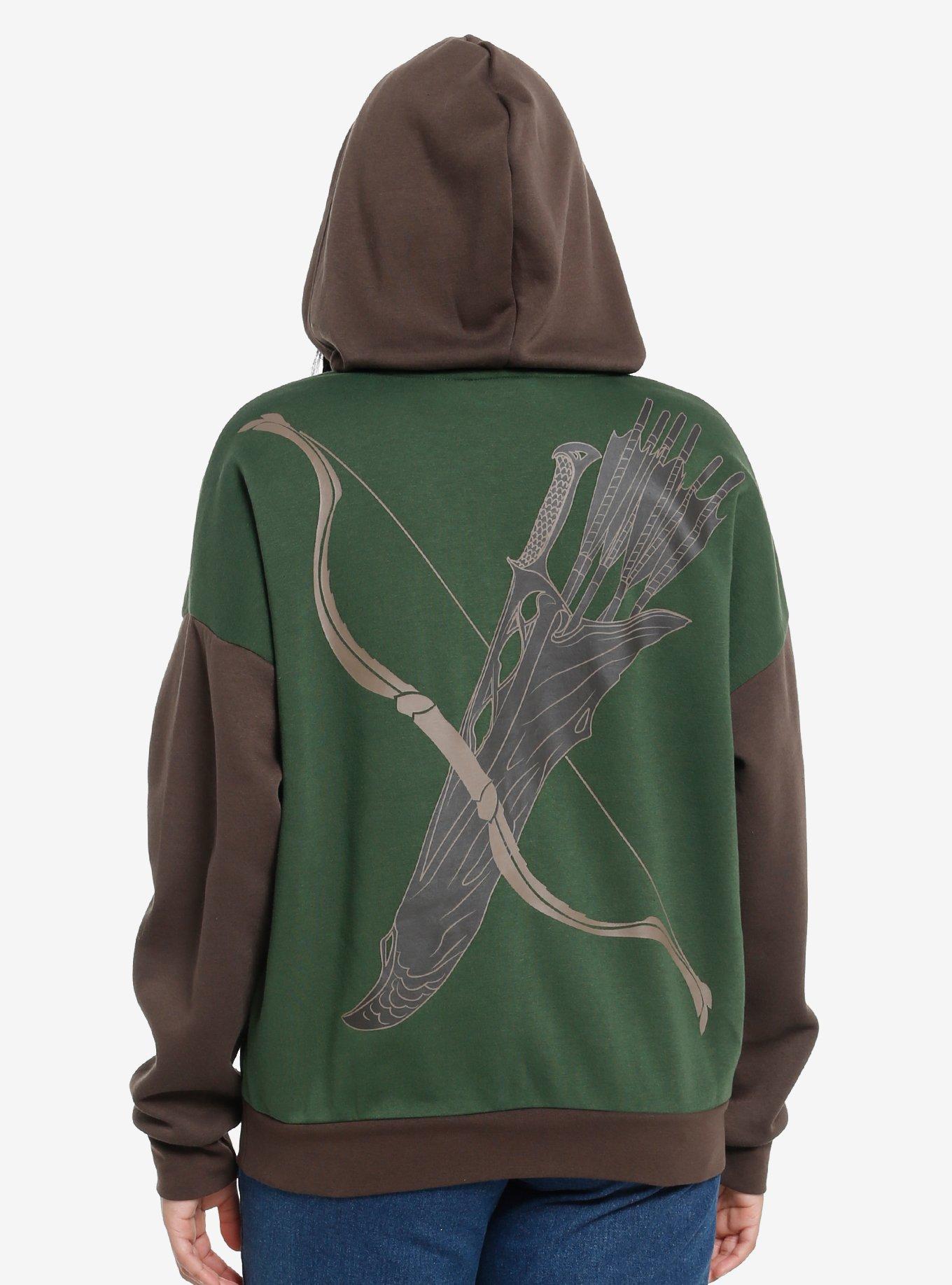 Her Universe The Hobbit Tauriel Hoodie Her Universe Exclusive, OLIVE, hi-res