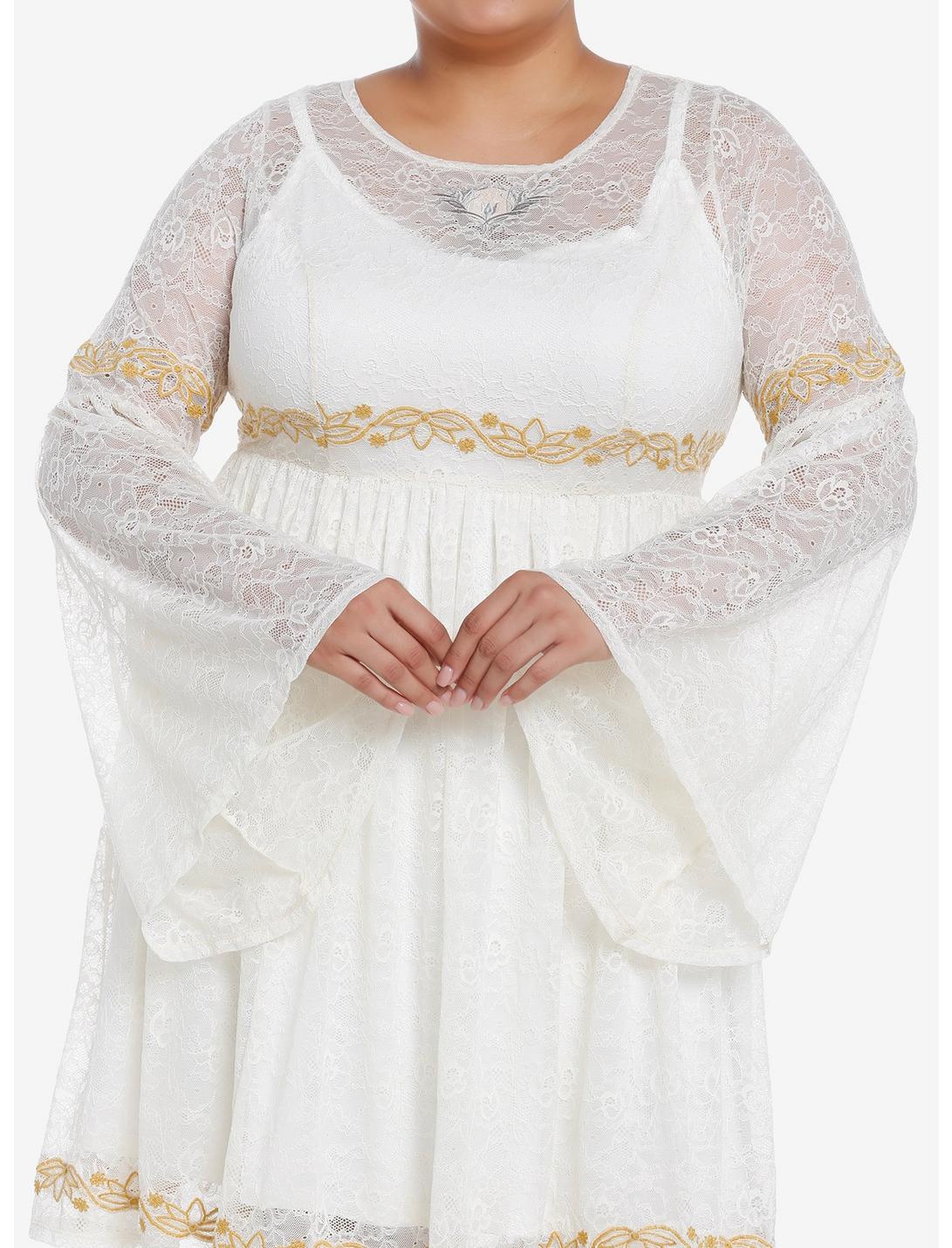 Her Universe The Lord Of The Rings Galadriel Bell Sleeve Dress Plus Size Her Universe Exclusive, CREAM, hi-res
