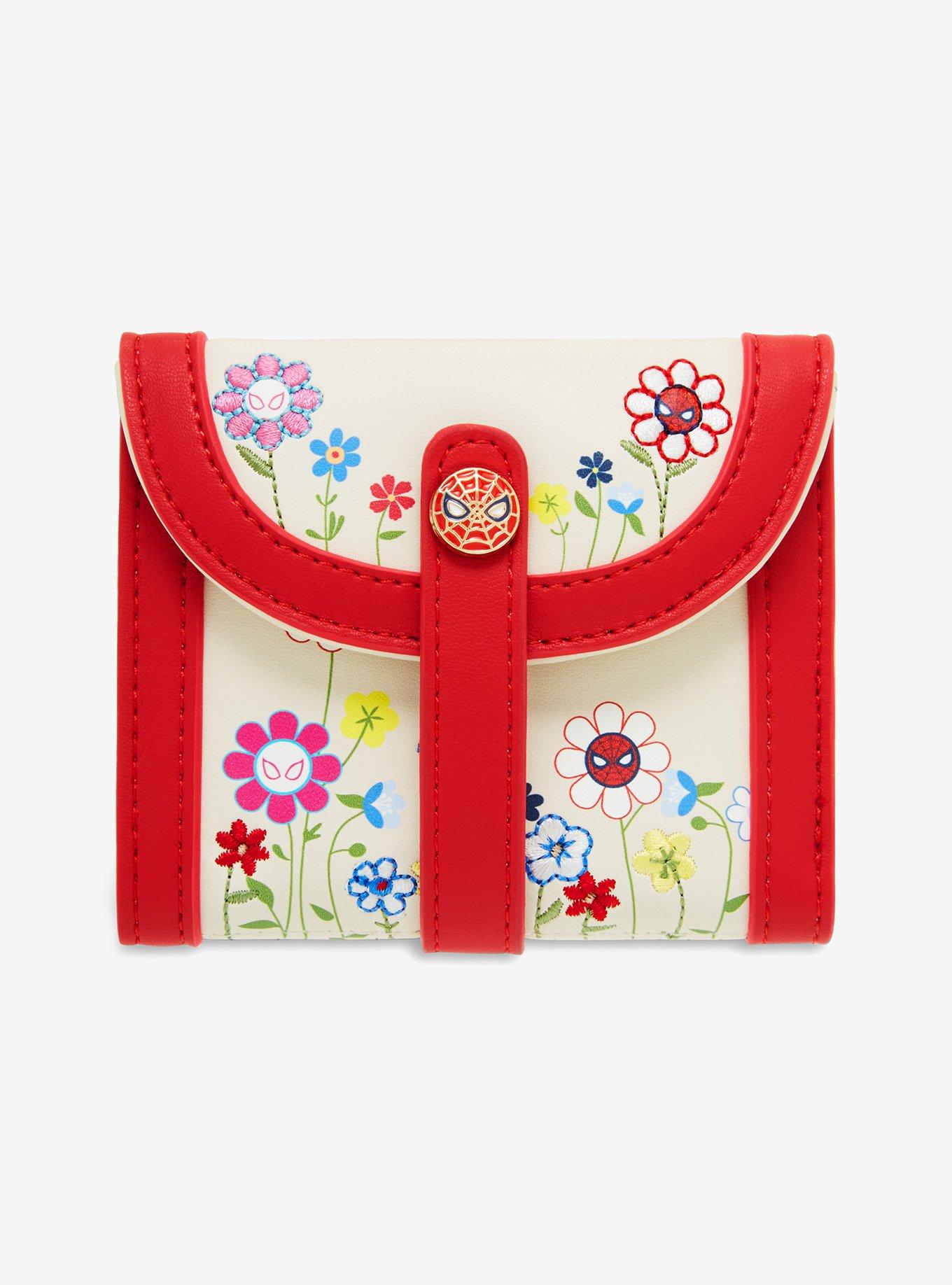 Marvel Spider-Man Floral Small Wallet - BoxLunch Exclusive, , hi-res