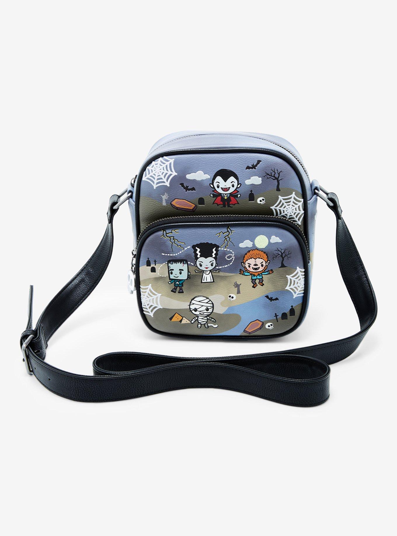 Universal Monsters Group Portrait Glow-in-the-Dark Crossbody Bag - BoxLunch Exclusive, , hi-res