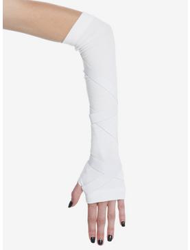 Cream Ballet Wrap Arm Warmers, , hi-res