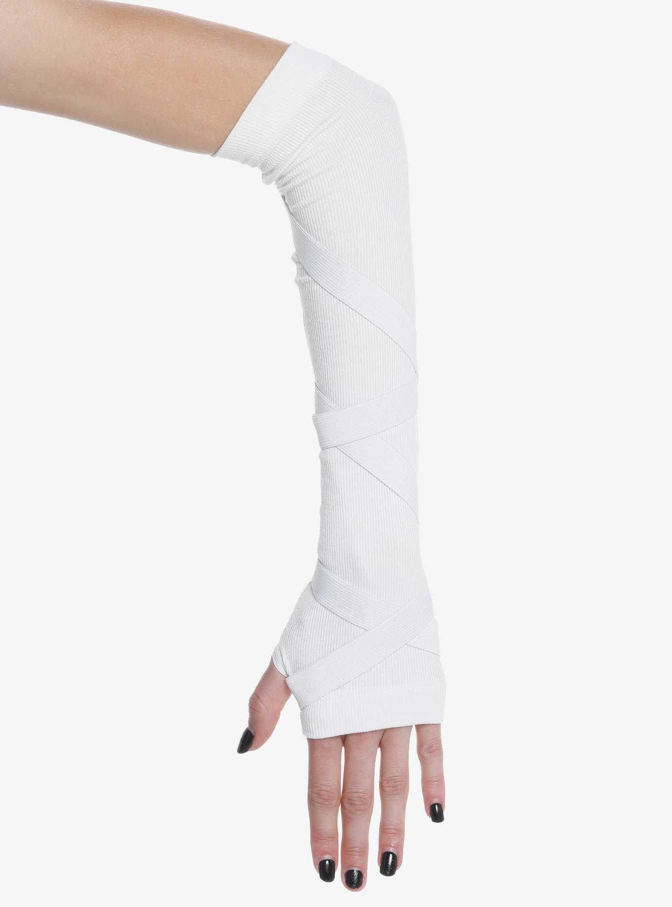 Cream Ballet Wrap Arm Warmers, , hi-res