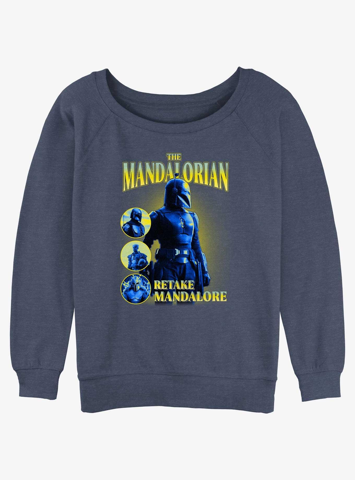 Star Wars The Mandalorian Retake Mandalore Womens Slouchy Sweatshirt, , hi-res