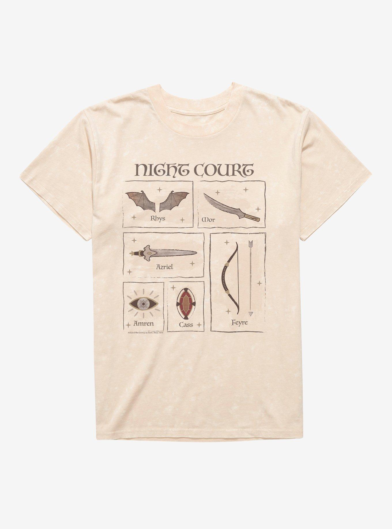 A Court Of Mist & Fury Night Court The Inner Circle Mineral Wash T-Shirt