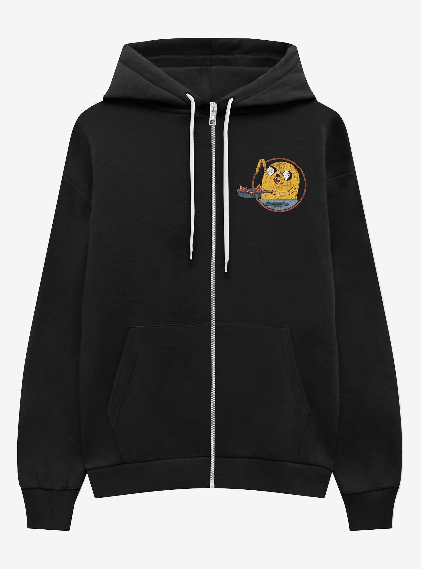 Adventure Time Bacon Pancakes Zip-Up Hoodie, BLACK, hi-res