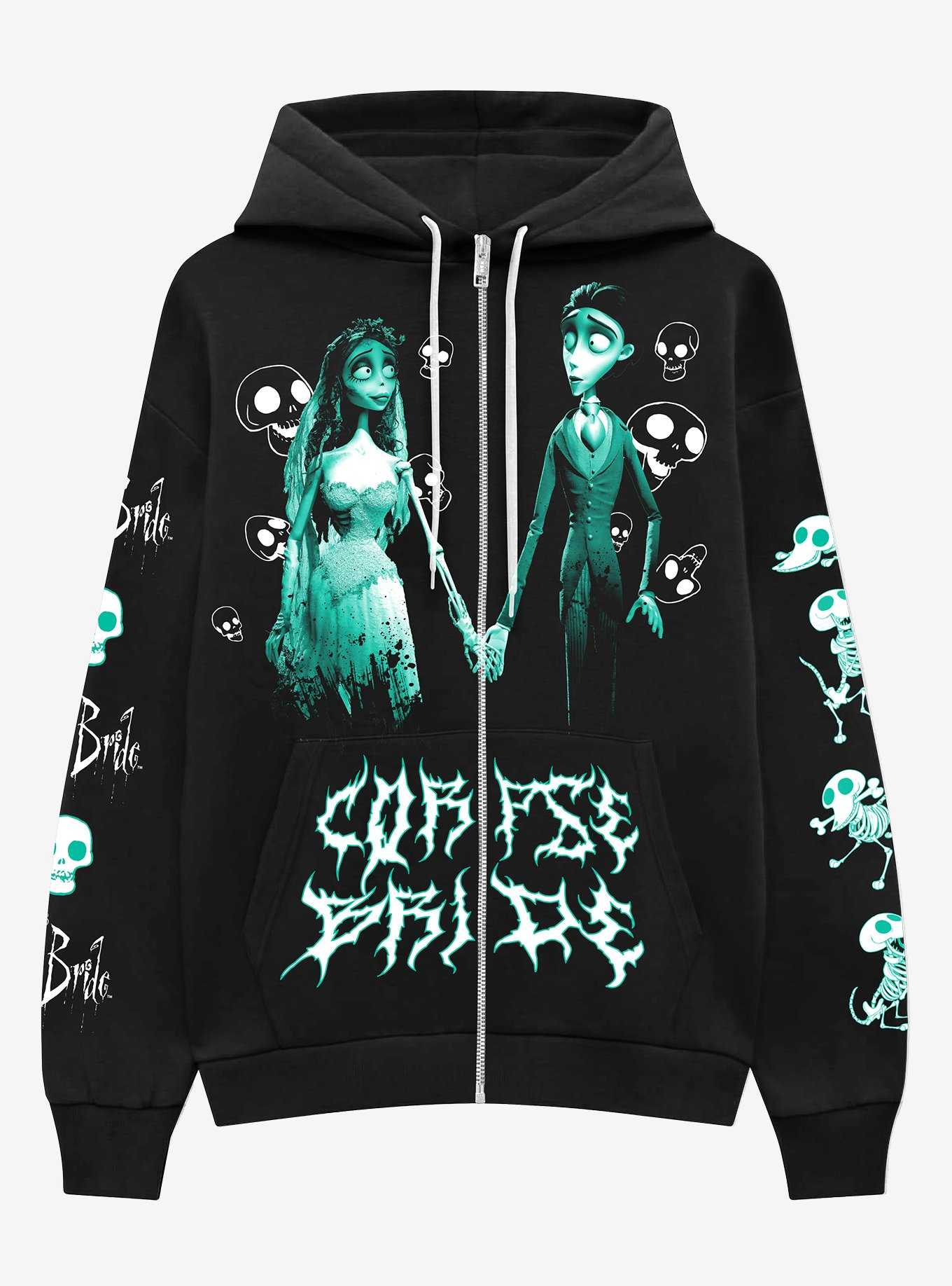 Corpse Bride Hand-Holding Zip-Up Hoodie, , hi-res