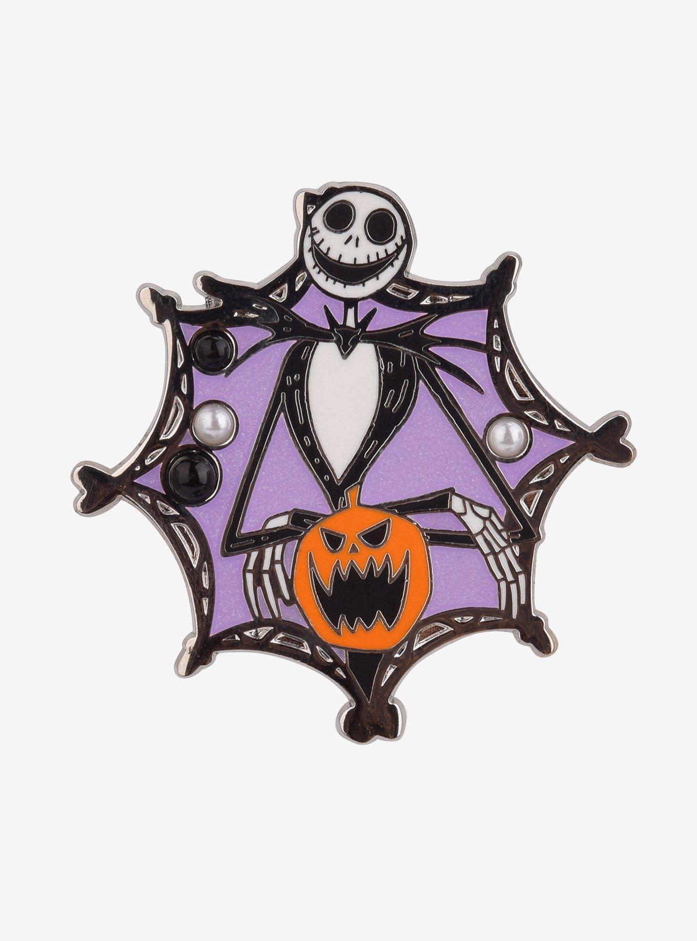 Disney The Nightmare Before Christmas Jack Skellington Pearl Enamel Pin - BoxLunch Exclusive, , hi-res