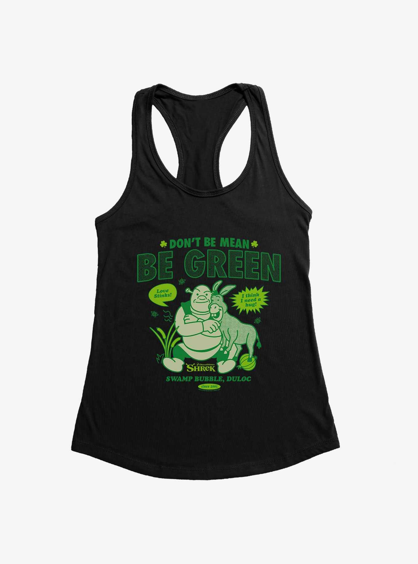 Shrek Don't Be Mean Be Green Womens Tank Top, , hi-res