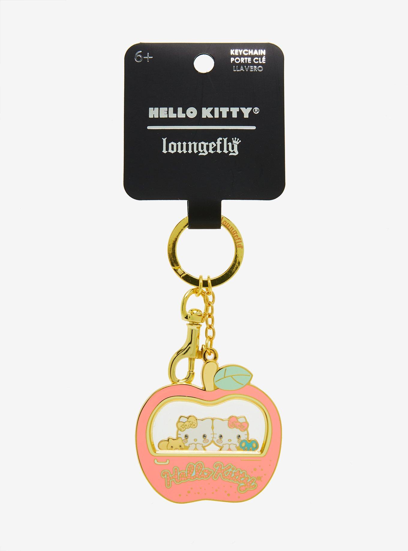 Loungefly Hello Kitty & Mimi Carnival Apple Key Chain, , hi-res