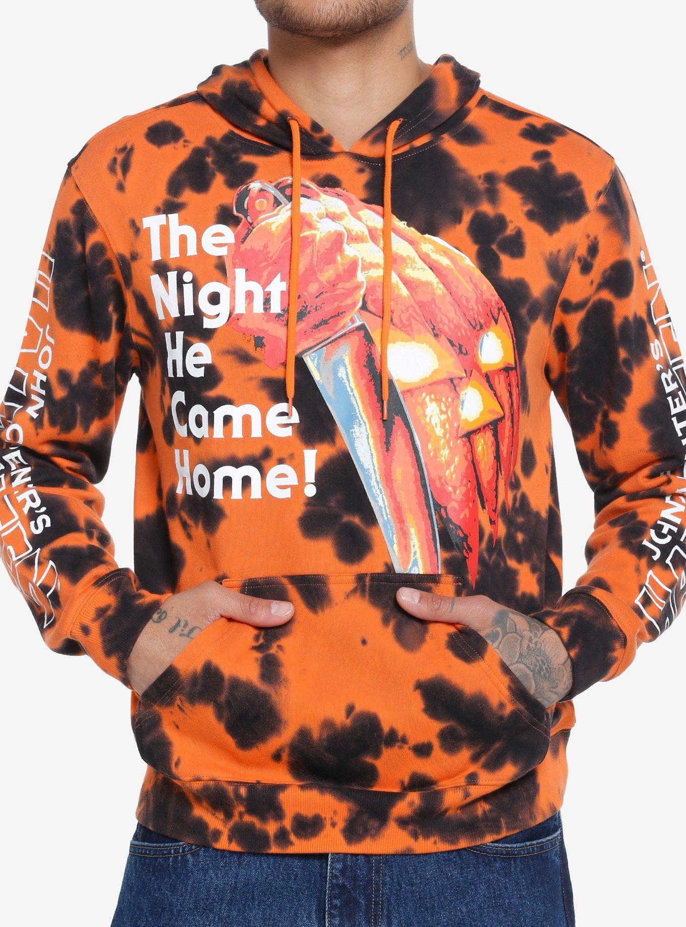 Tie dye hoodie discount black and orange