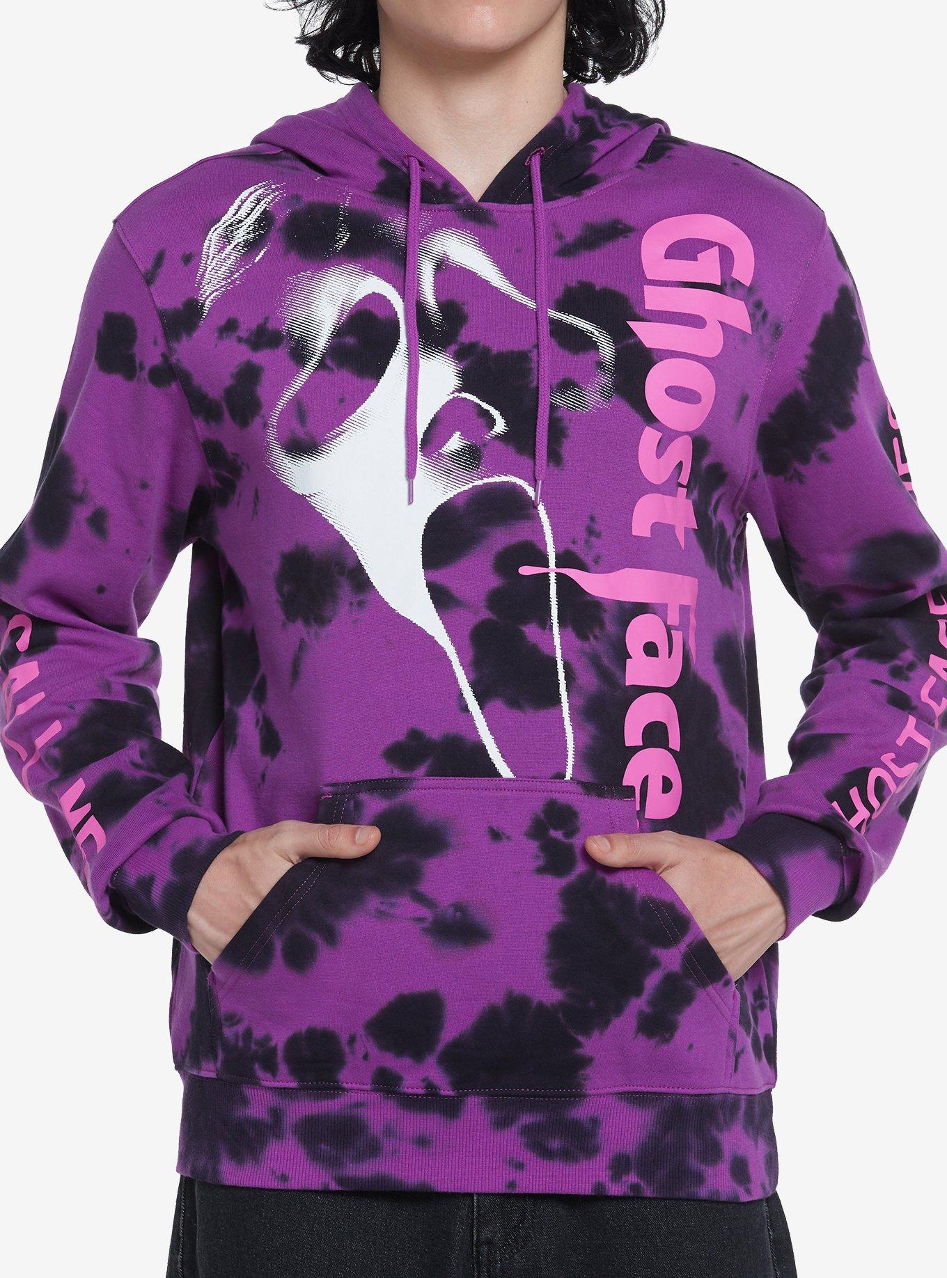 Scream Ghost Face Purple Wash Hoodie, , hi-res