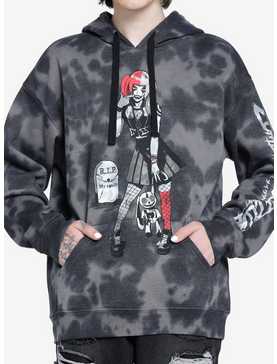 Zombie Makeout Club Goth Clown Girl Hoodie, , hi-res