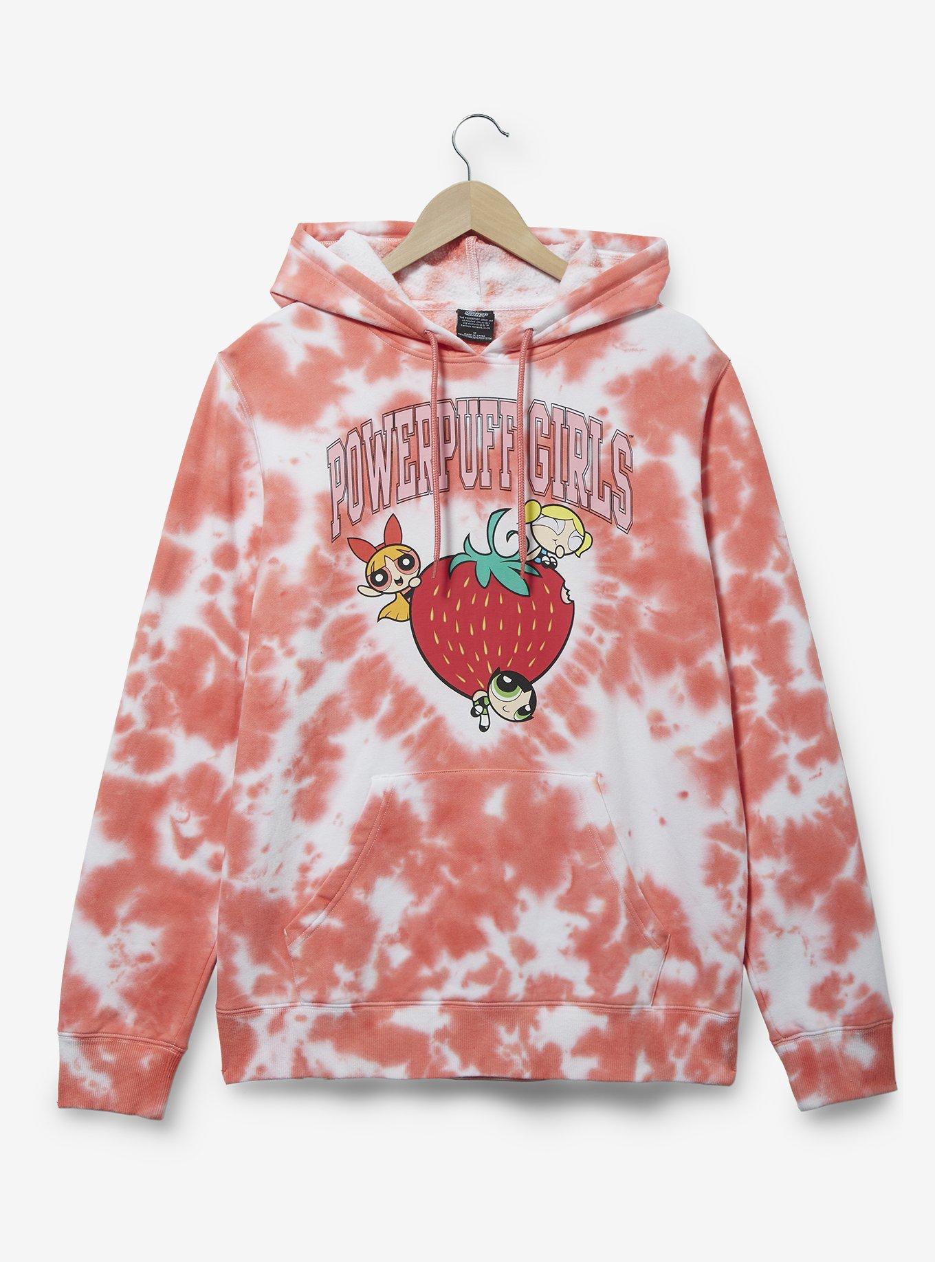 The Powerpuff Girls Strawberry Tie-Dye Hoodie - BoxLunch Exclusive, , hi-res