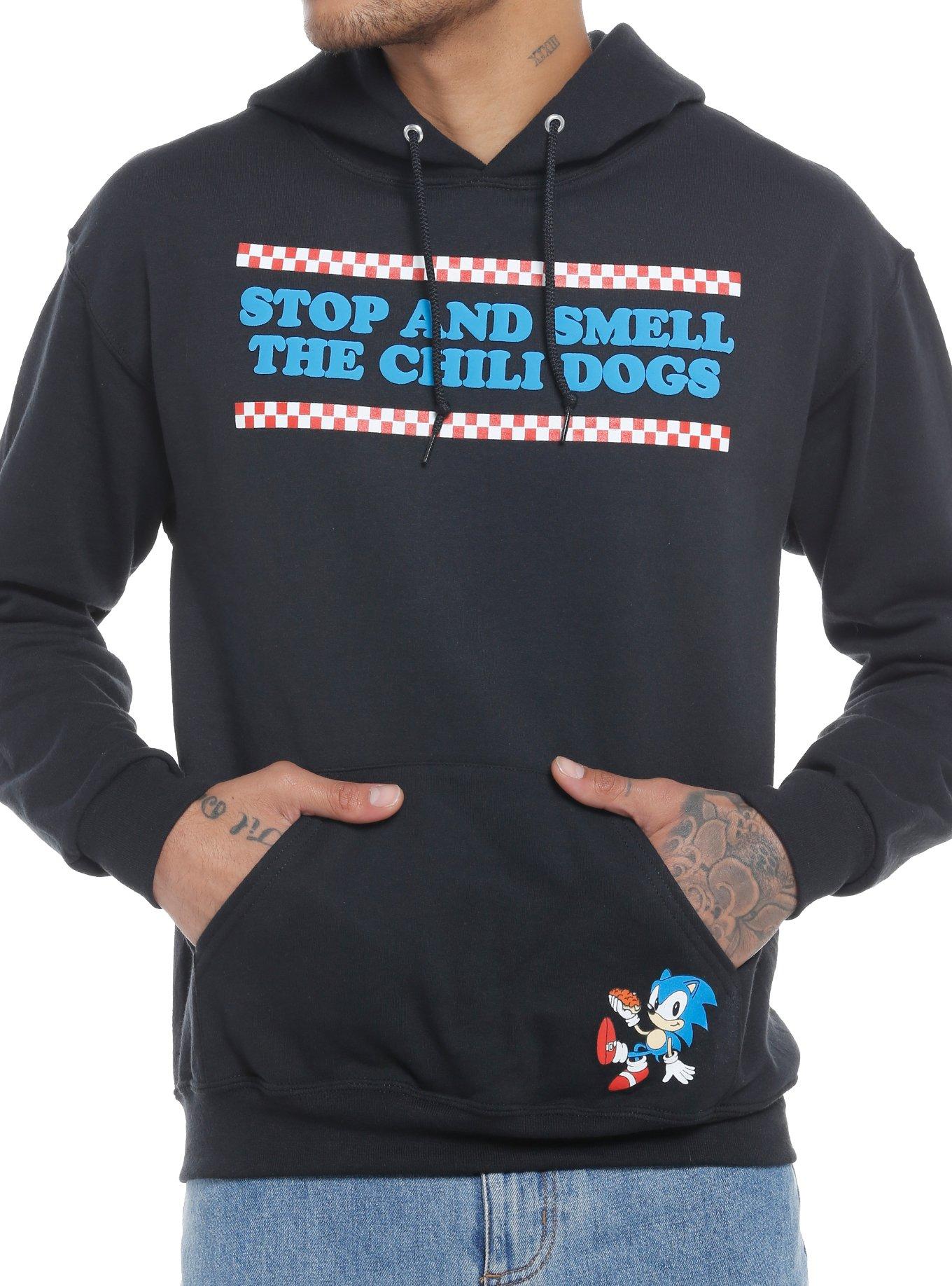 Sonic The Hedgehog Stop And Smell The Chili Dogs Hoodie