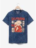 InuYasha Tonal Portrait Mineral Wash T-Shirt - BoxLunch Exclusive, INDIGO TIE DYE, hi-res