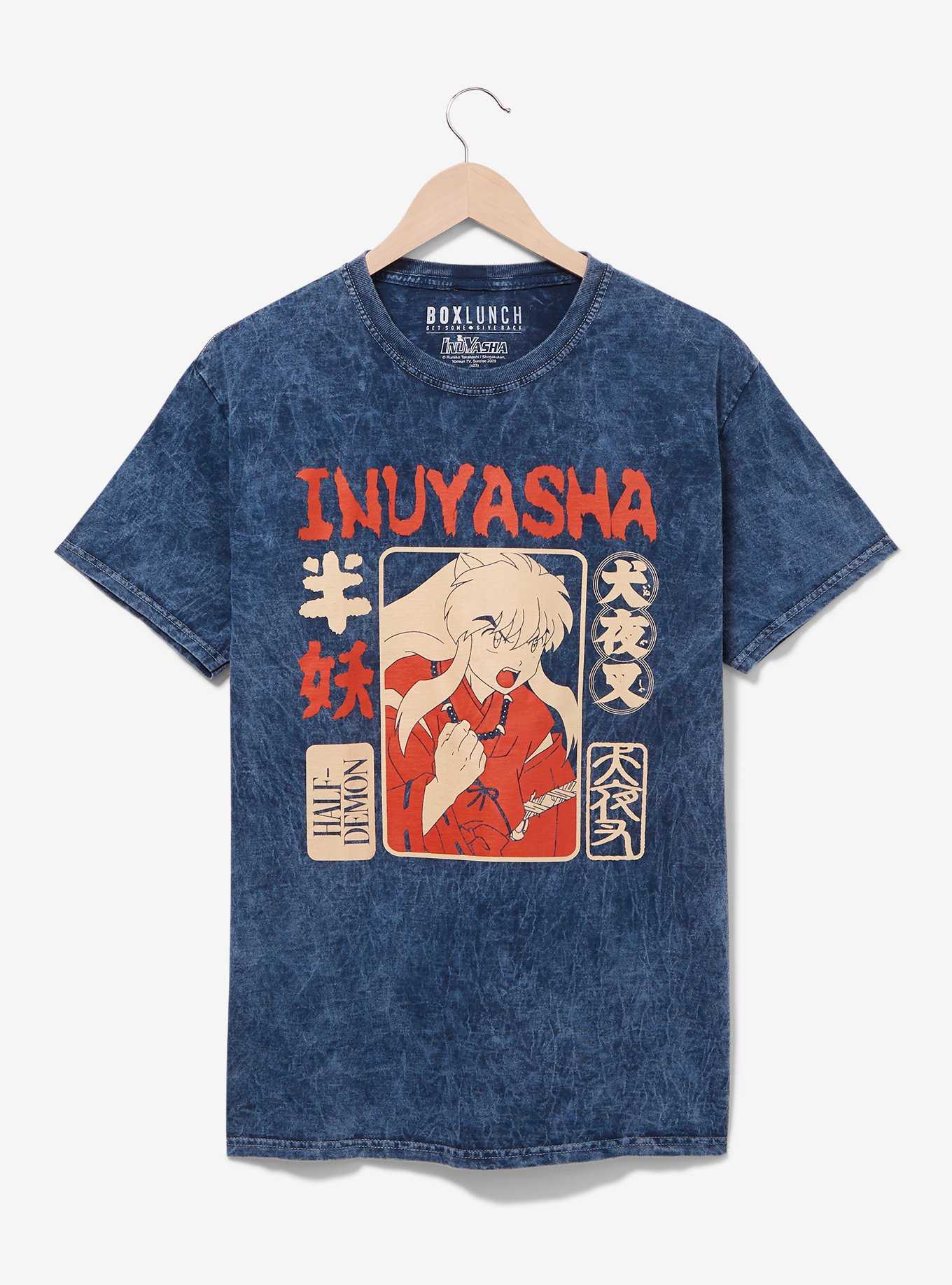 InuYasha Tonal Portrait Mineral Wash T-Shirt - BoxLunch Exclusive, , hi-res