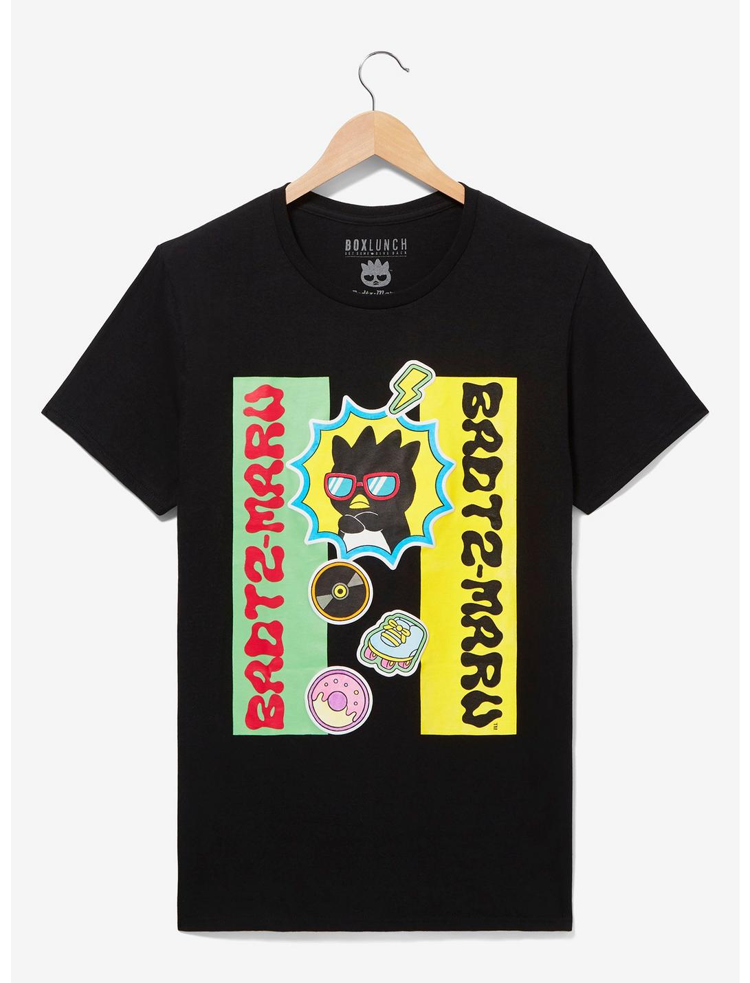 Sanrio Badtz-Maru Icons T-Shirt - BoxLunch Exclusive , BLACK, hi-res