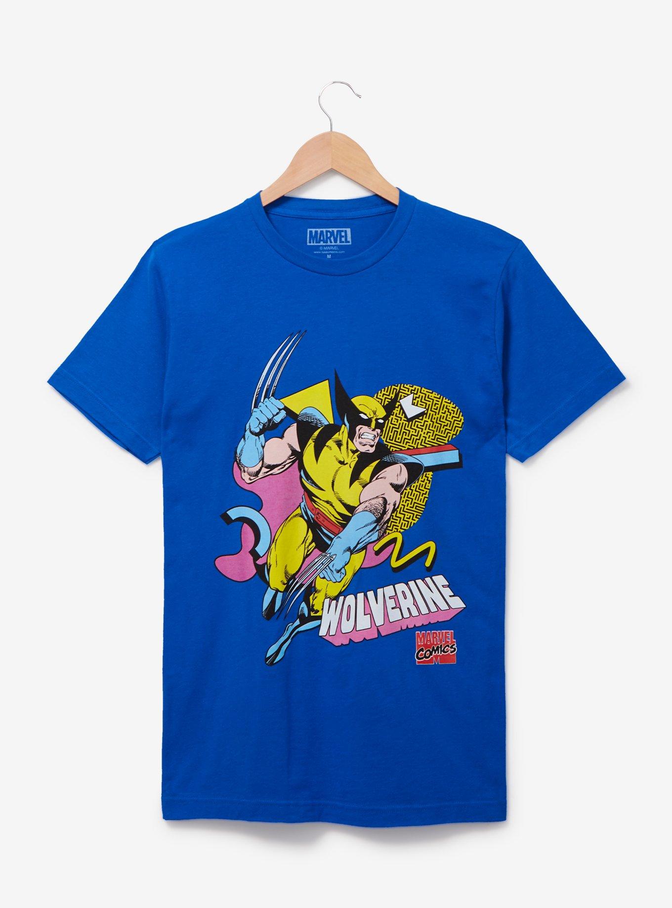 Marvel Wolverine Retro Portrait T-Shirt - BoxLunch Exclusive, ROYAL, hi-res