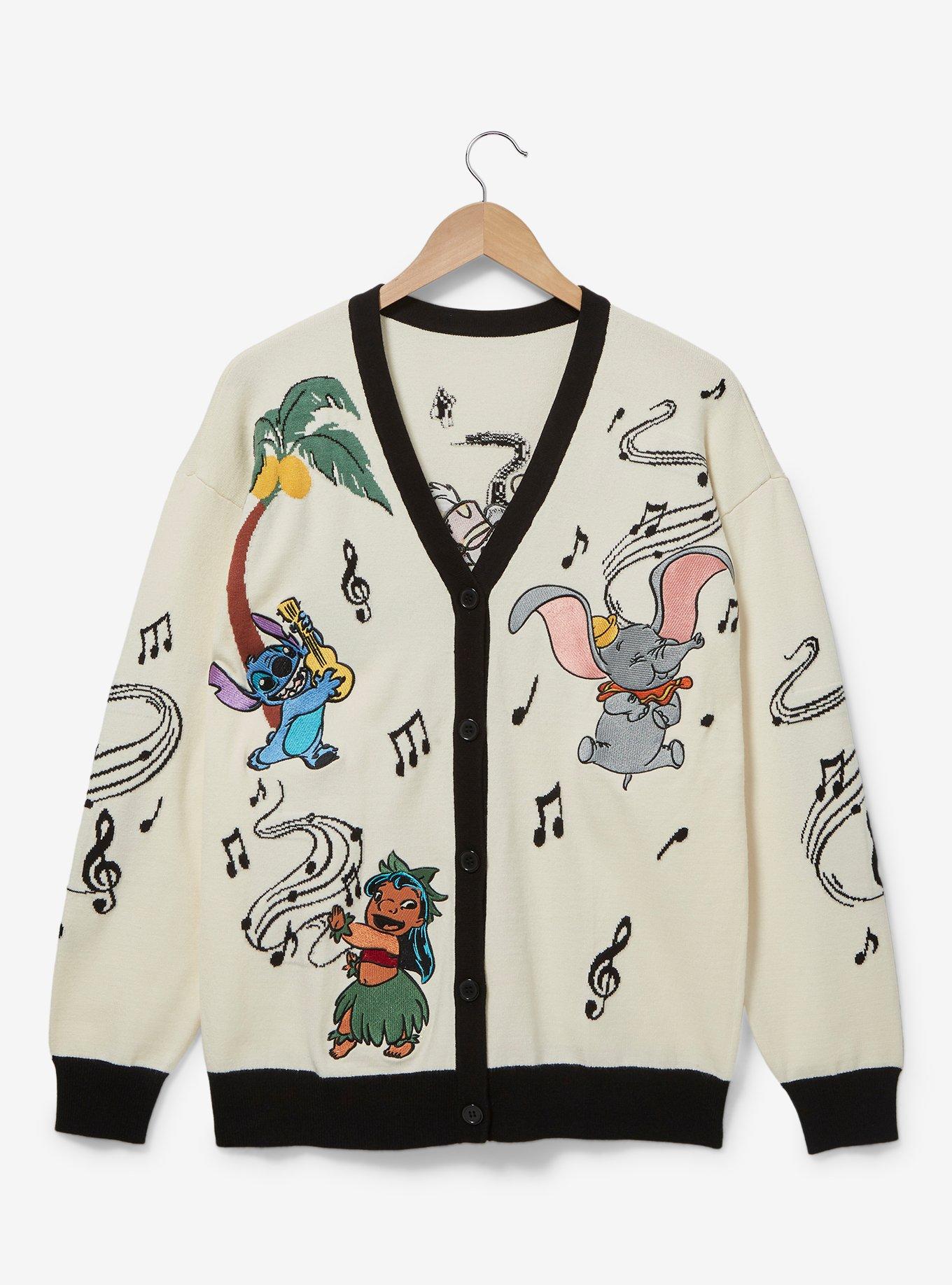 Disney 100 Musical Characters Cardigan - BoxLunch Exclusive, OFF WHITE, hi-res