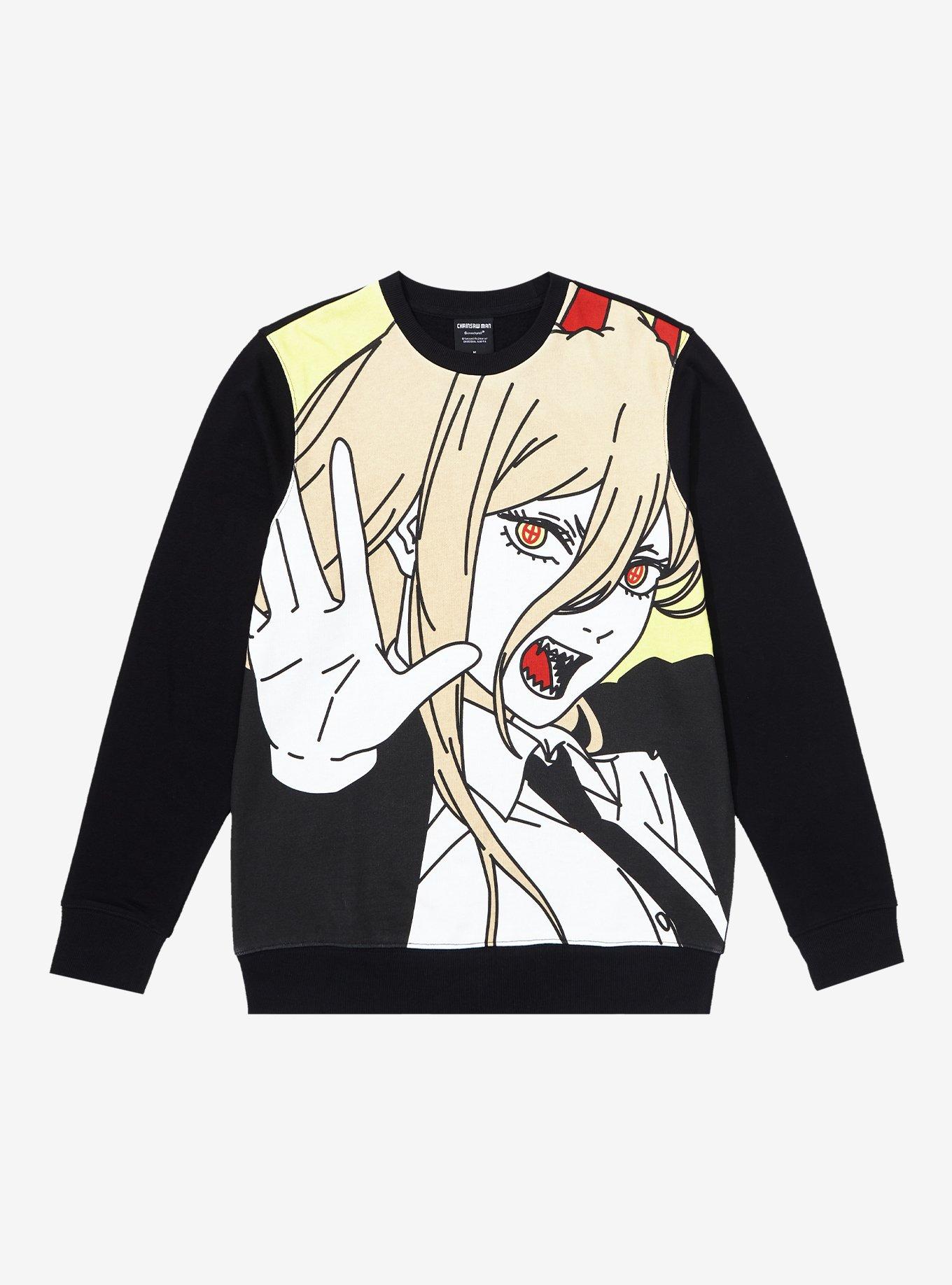 Chainsaw Man Power Jumbo Print Sweatshirt, MULTI, hi-res