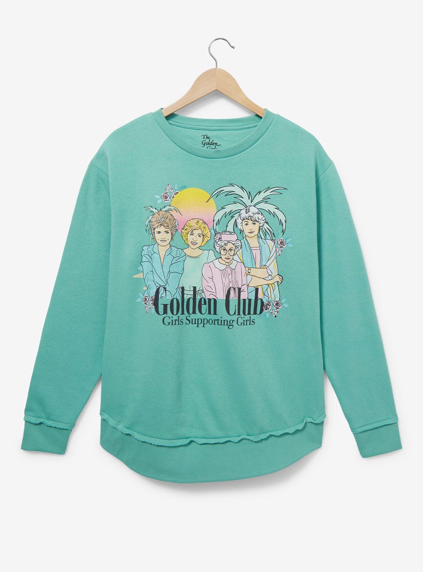 The Golden Girls Golden Club Group Portrait Crewneck - BoxLunch Exclusive, LIGHT BLUE, hi-res