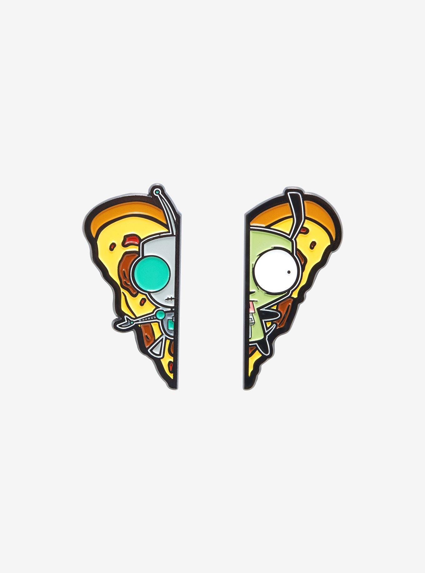 Invader Zim GIR Pizza Enamel Pin Set | Hot Topic