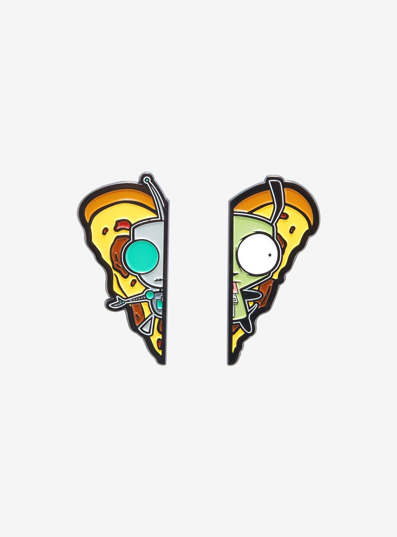 Invader Zim GIR Pizza Enamel Pin Set, , hi-res