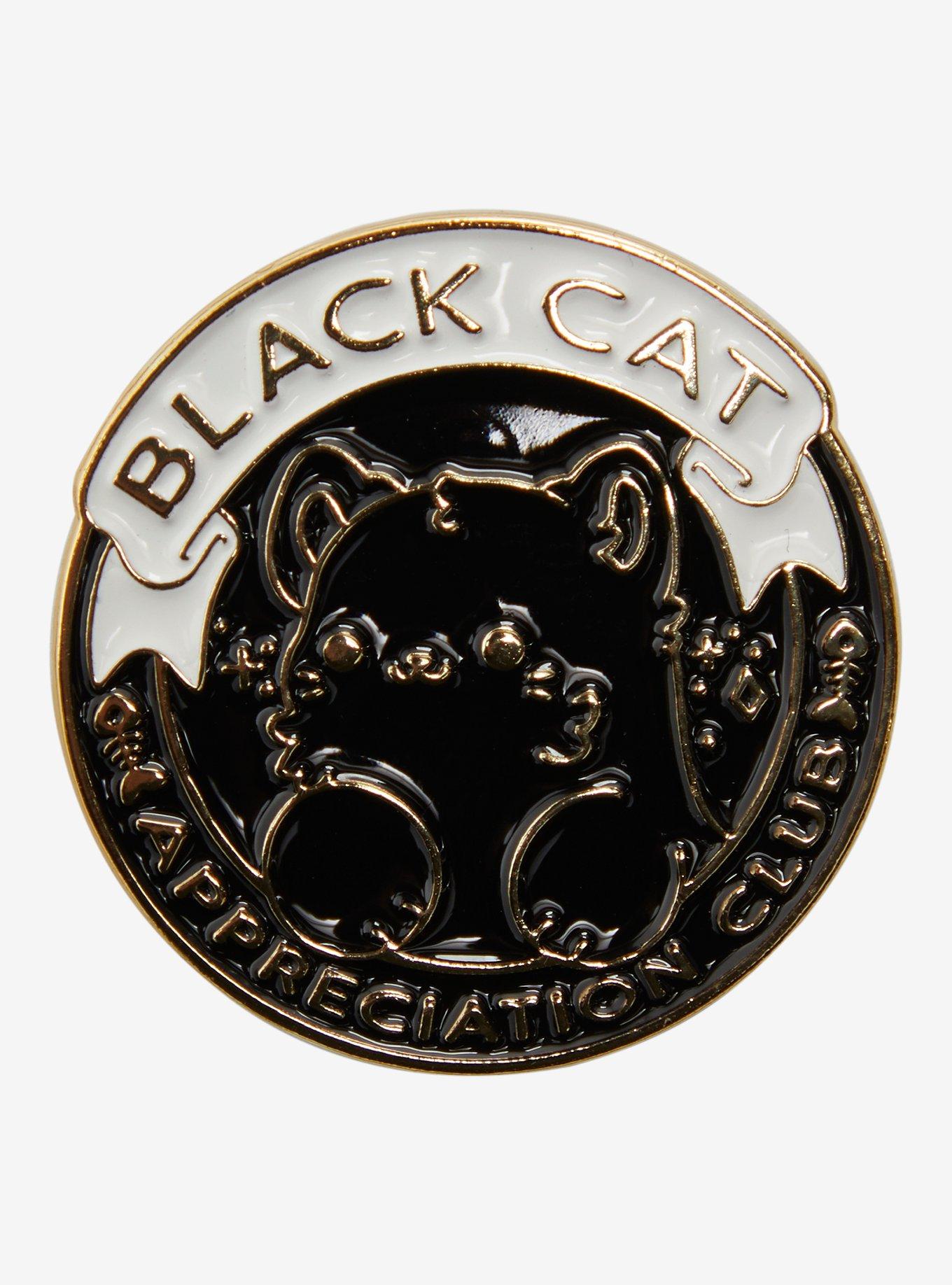 Black Cat Enamel Pin By Bright Bat Design, , hi-res