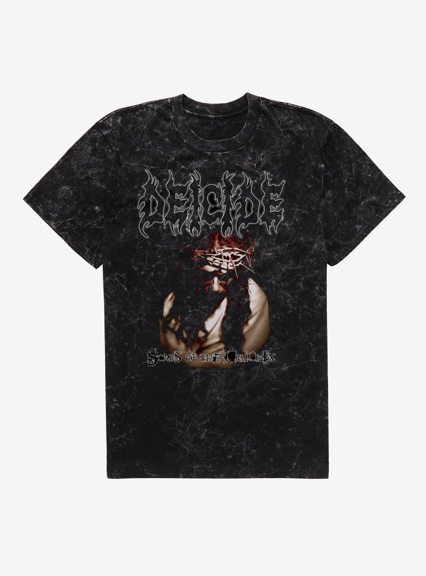 Deicide Scars Of The Crucifix Mineral Wash T-Shirt, BLACK MINERAL WASH, hi-res