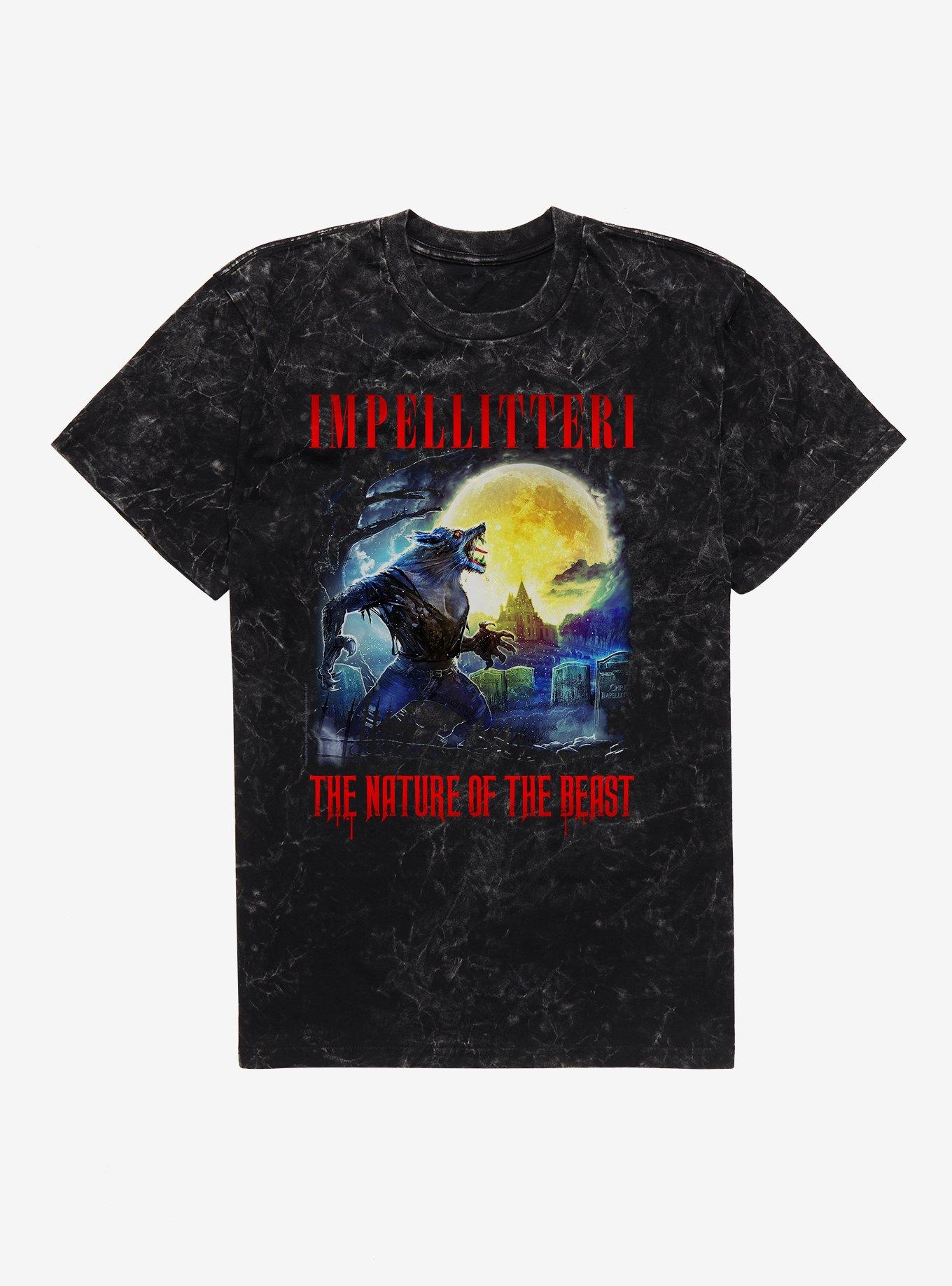 Impellitteri The Nature Of The Beast Mineral Wash T-Shirt, BLACK MINERAL WASH, hi-res